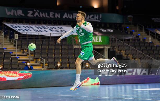 Lasse Bredekjaer Andersson of the Fuechse Berlin during the game between the Fuechse Berlin and FRISCH AUF! Goeppingen at the Max-Schmeling-Halle on...