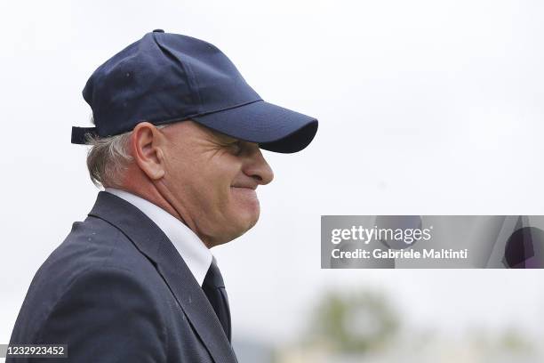 Giuseppe Iachini manager of ACF Fiorentina reacts during the Serie A match between ACF Fiorentina and SSC Napoli at Stadio Artemio Franchi on May 16,...