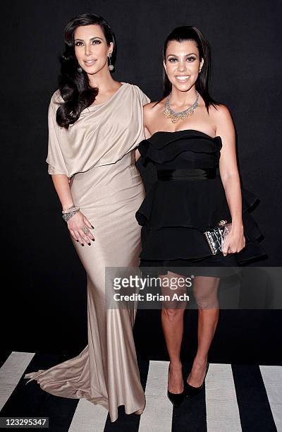 Personalities Kim Kardashian and Kourtney Kardashian attend A Night of Style & Glamour to welcome newlyweds Kim Kardashian and Kris Humphries at...