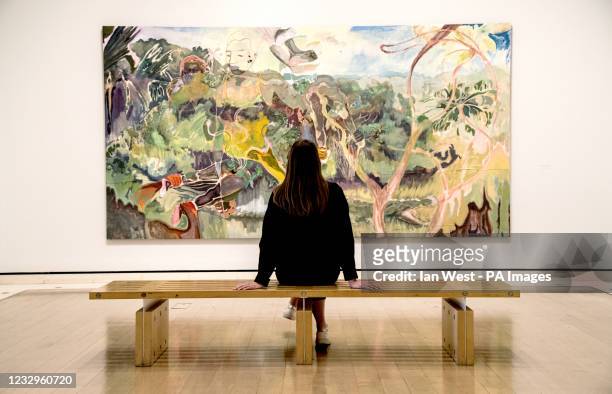 The Paradise Edict by Michael Armitage on display at one of the two new exhibitions at the Royal Academy, London. Picture date: Tuesday May 18, 2021.