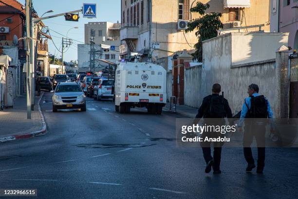 View from closed workplaces after shopkeepers in Jaffa city, about 55 kilometers west of Jerusalem, closed the shutters of their workplaces due to...