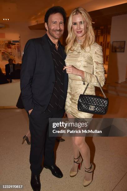 Peter Thomas Roth and Celesta Hodge attend Nikki Haskell's 80th Birthday on May 17, 2021 at the home of Eugenio Lopez in Beverly Hills, California.