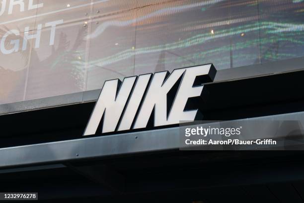 General views of the Nike Store on 3rd Street Promenade on May 18, 2021 in Santa Monica, California.