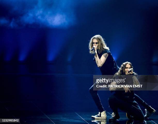 Blind Channel from Finland perform with the song Dark Side during the first dress rehearsal of the second semi-final of the Eurovision Song Contest...