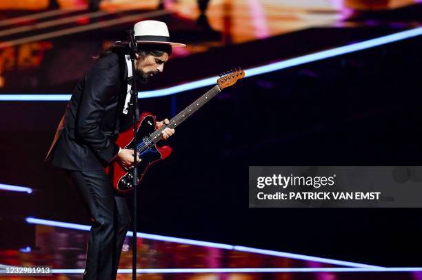 The Black Mamba from Portugal performs with the song Love Is On My Side during the first dress rehearsal of the second semi-final of the Eurovision...