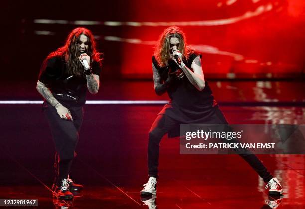 Blind Channel from Finland perform with the song Dark Side during the first dress rehearsal of the second semi-final of the Eurovision Song Contest...