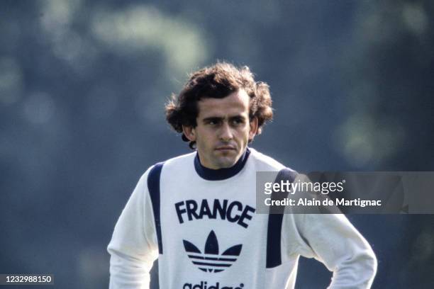 Michel Platini of France during the training session of France, at Centre National du Football, Clairefontaine-en-Yvelines, France on September 1st...