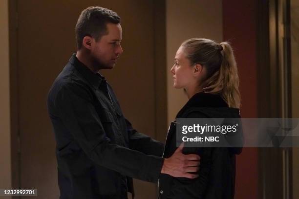 The Other Side" Episode 816 -- Pictured: Jesse Lee Soffer as Jay Halstead, Tracy Spiridakos as Hailey --