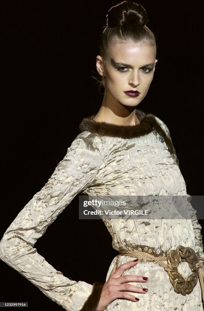 Jacquetta Wheeler walks the runway during the Valentino Haute Couture ...