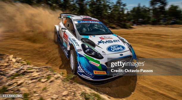 Gus Greensmith of Great Britain and Chris Patterson of Ireland compete in their Ford Fiesta WRC during the shakedown of the FIA World Rally...