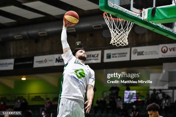 Ivan FEVRIER of Nanterre during the Jeep Elite match between Nanterre 92 and Pau at Palais des Sports Maurice Thorez on May 20, 2021 in Nanterre,...