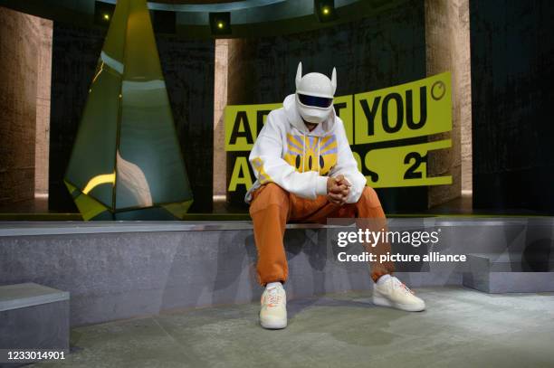 May 2021, North Rhine-Westphalia, Cologne: Rapper Cro shows up at the "About You" awards. The social media personalities of the year are honored in...