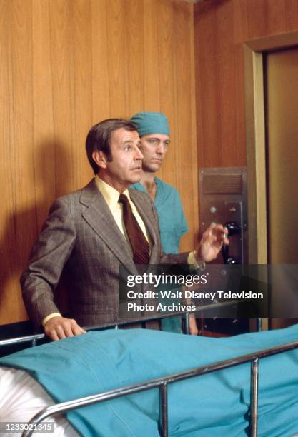 Los Angeles, CA Paul Lynde, Ron Graham appearing in the ABC tv series 'The New Temperatures Rising Show', episode 'Operation Mercy'.