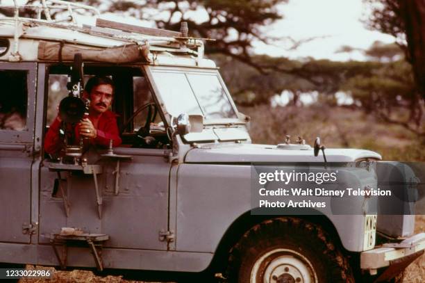 Hugo Van Lawick appearing on the ABC tv special 'Jane Goodall and the World of Animal Behavior: The Lions of the Serengeti'.