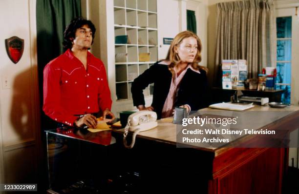 Erik Estrada, Patty Duke appearing in the ABC tv series 'The Wide World of Mystery', episode 'Hard Day at Blue Nose'.