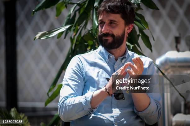 Amedeo Ciaccheri, president of the 8th Municipality, during the press conference for the presentation of the Municipality of Rome The activist of the...