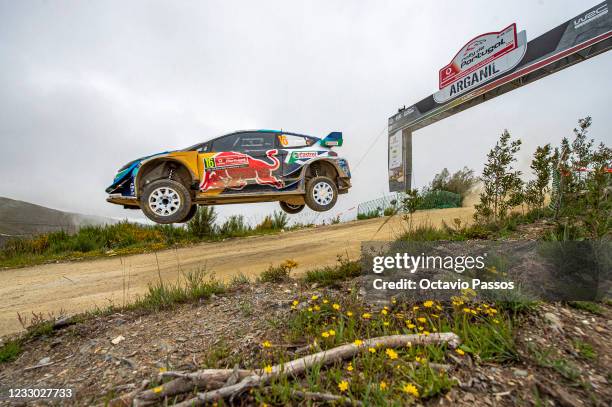 Adrien Fourmaux of France and Renaud Jamoul of Belgium compete in their Ford Fiesta WRC during the SS6 Arganil of the FIA World Rally Championship...