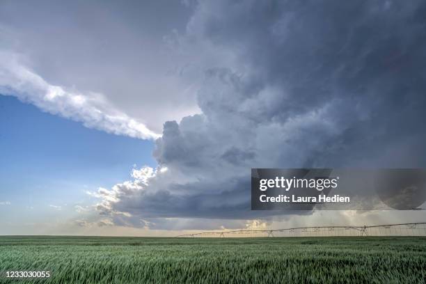 dramatic clouds and storms - center pivot irrigation stock pictures, royalty-free photos & images