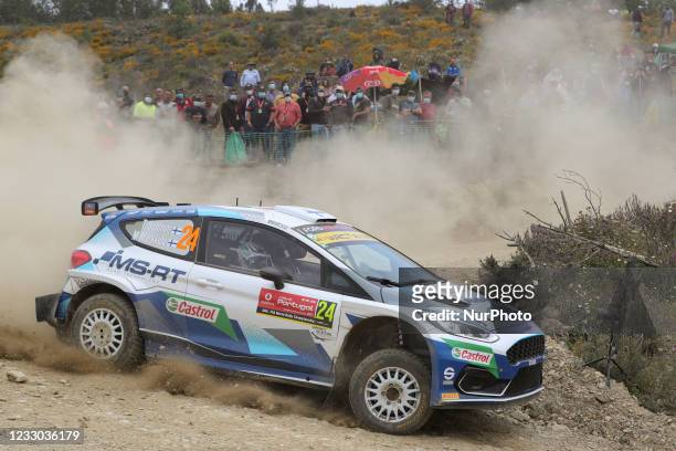Teemu SUNINEN and Mikko MARKKULA in FORD Fiesta Mk II of M-SPORT FORD WORLD RALLY TEAM in action during the SS5 - Gois of the WRC Vodafone Rally...
