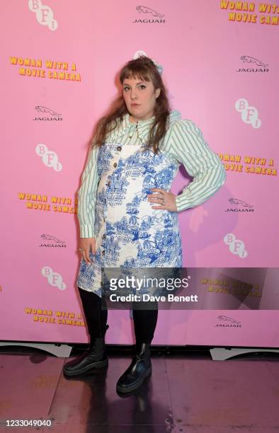 Lena Dunham attends the premiere screening and Q&A of Billie Piper's "Rare Beasts" at the BFI Southbank on May 22, 2021 in London, England.