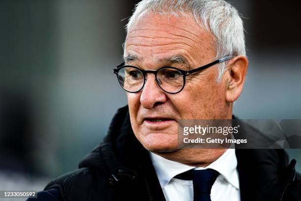 Claudio Ranieri head coach of Sampdoria looks on before the Serie A match between UC Sampdoria and Parma Calcio at Stadio Luigi Ferraris on May 22,...
