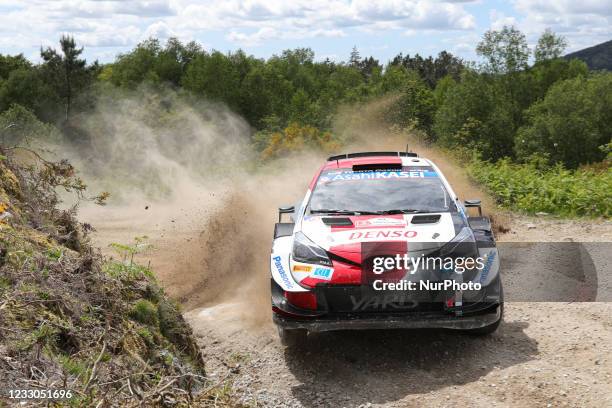 Kalle ROVANPERA and Jonne HALTTUNEN in TOYOTA Yaris WRC of TOYOTA GAZOO RACING WRT in action during the SS12 - Vieira do Minho 1 of the WRC Vodafone...