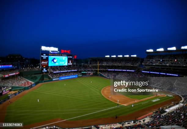 General view of Nationals Park in Washington, D.C. During the Baltimore Orioles versus the Washington Nationals on May 21, 2021.