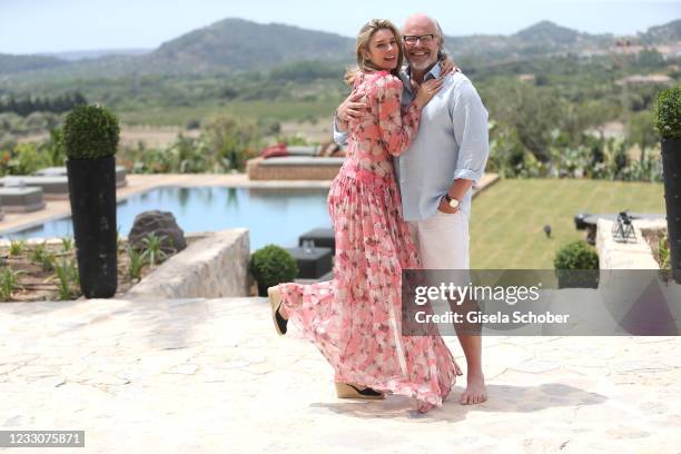 Claudelle Deckert and Peter Olsson during their engagement party on May 22, 2021 at farm mansion "Spirit of Son Foster" in Alaro near Palma de...