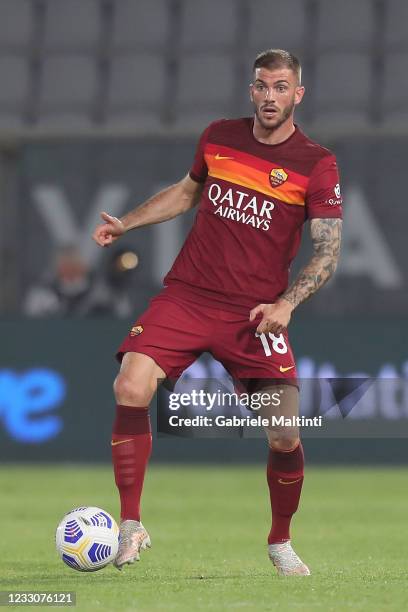 Davide Santon of AS Roma in action during the Serie A match between Spezia Calcio and AS Roma at Stadio Alberto Picco on May 23, 2021 in La Spezia,...