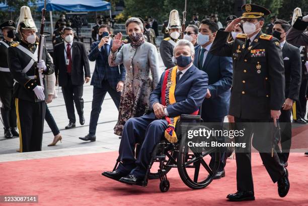 Lenin Moreno, Ecuador's president, arrives to an inauguration ceremony at the National Assembly in Quito, Ecuador, on Monday, May 24, 2021. Guillermo...