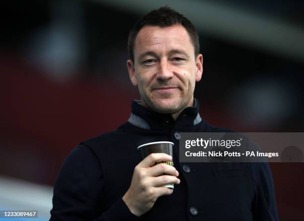 Aston Villa's senior men's team assistant coach John Terry during the FA Youth Cup Final at Villa Park, Birmingham. Picture date: Monday May 24, 2021.