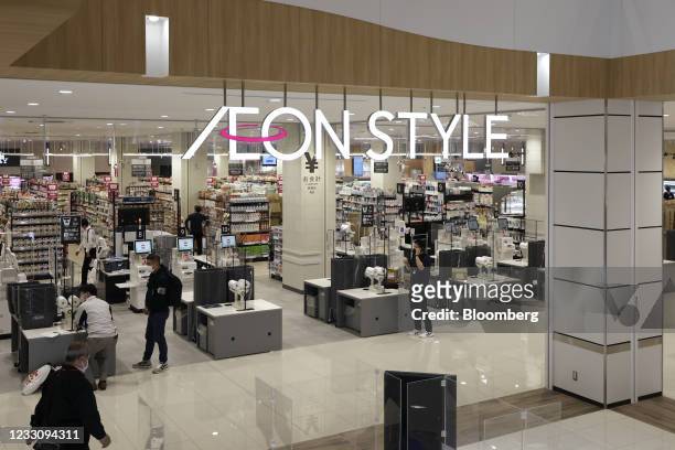 An Aeon Style store, operated by Aeon Retail Co., a unit of Aeon Co., during a media preview in Kawaguchi, Saitama Prefecture, Japan, on Monday, May...