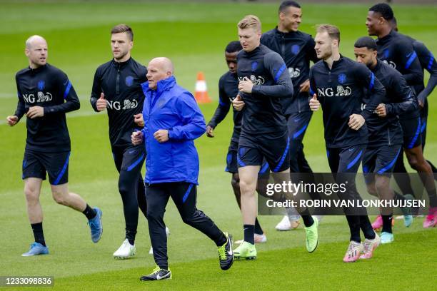 Dutch national football team players attend a training session at the KNVB Campus on May 25, 2021 in Zeist. - Netherlands OUT / Netherlands OUT