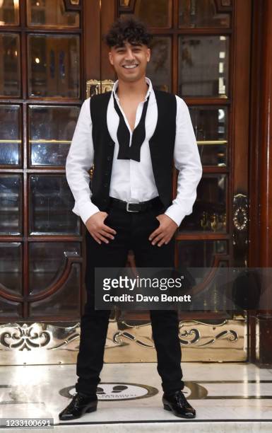 Karim Zeroual poses at a photocall for "Here Come The Boys" at The London Palladium on May 25, 2021 in London, England.