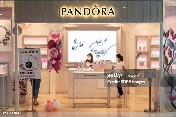 Danish jewelry manufacturer and retailer, Pandora store seen in Hong Kong.