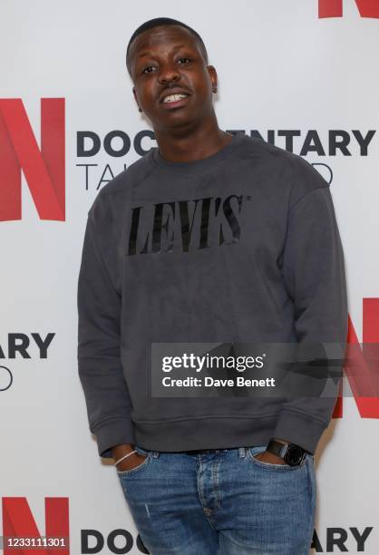 Jamal Edwards MBE attends the Netflix Documentary Talent Fund pitch day in central London on May 21, 2021 in London, England. The fund is an...