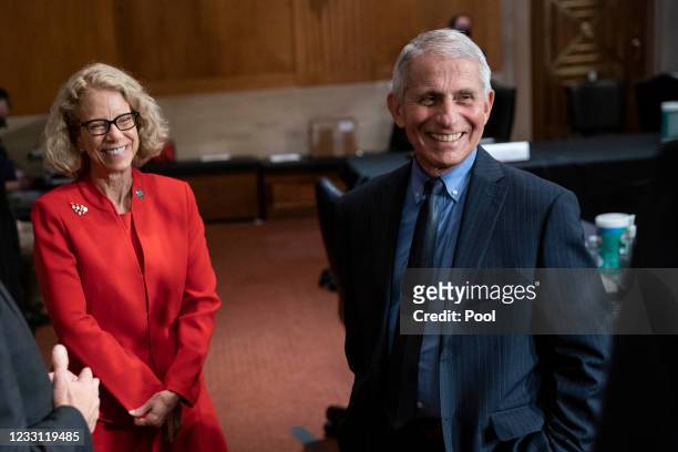 Dr. Diana Bianchi, director of the Eunice Kennedy Shriver National Institute of Child Health and Human Development, left, and Dr. Anthony Fauci,...