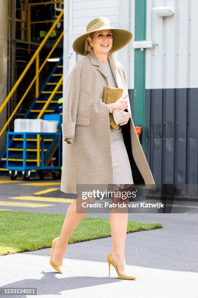 Queen Maxima of The Netherlands visits family company Smit & Zoon on May 26, 2021 in Weesp, Netherlands. Smit & Zoon has specialized for 200 years in...