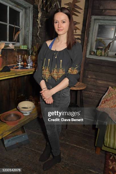 Cast member Lydia Wilson poses at a photocall to celebrate the opening of "Walden" at the Harold Pinter Theatre on May 27, 2021 in London, England.