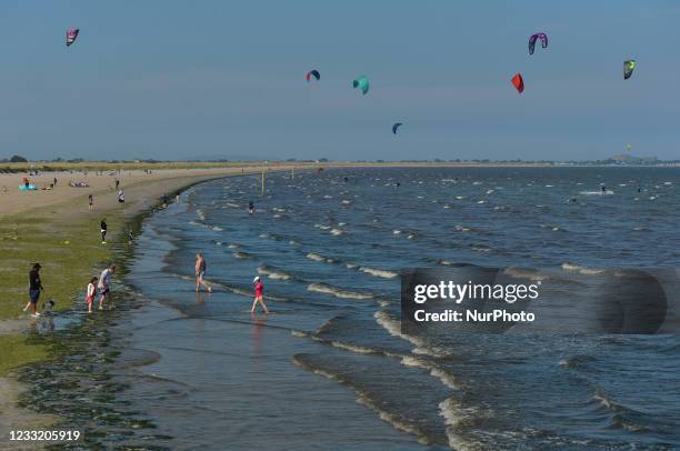People enjoy nice sunny weather at Dollymound Strand on North Bull Island, in Dublin. On Monday, May 31 in Dublin, Ireland.