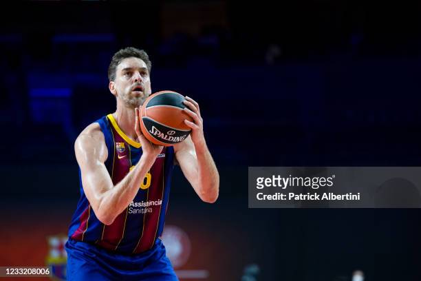 Pau Gasol, #16 of FC Barcelona in action during the Championship Game FC Barcelona-Anadolu Efes Istanbul of Turkish Airlines EuroLeague Final Four...