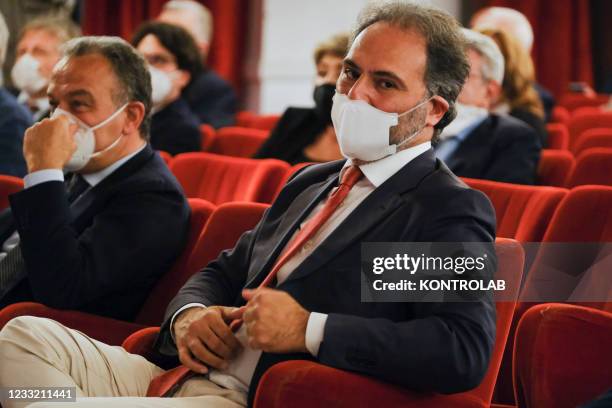 Catello Maresca, anti-mafia magistrate and writer, candidate for mayor for the centre-right coalition attends to the presentation of his book "Il...