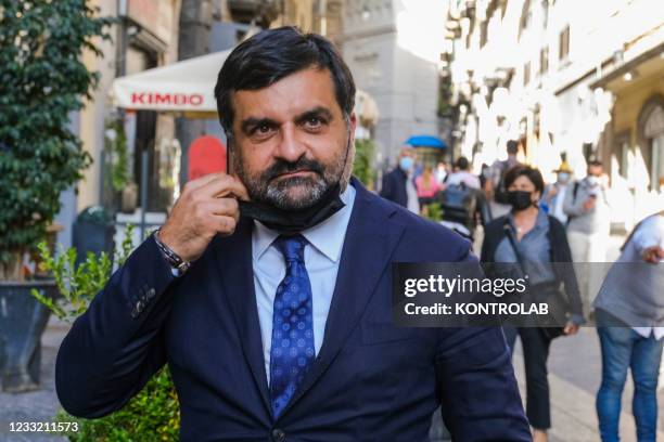 Former magistrate Luca Palamara arrives at the presentation of the book "Il SISTEMA" of Catello Maresca, anti-mafia magistrate and writer, candidate...