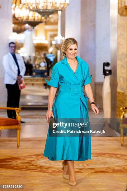 Queen Maxima of The Netherlands attends the award ceremony of the Appeltjes van Oranje founded by the Oranje Fonds in Palace Noordeinde on June 1,...