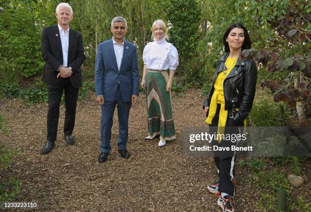 Global Goals advocate Richard Curtis, Mayor of London Sadiq Khan, Justine Simons, Deputy Mayor for Culture and the Creative Industries and London...