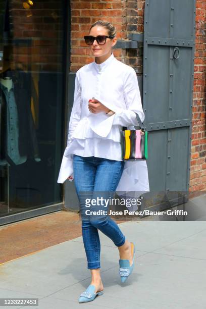 Olivia Palermo is seen on June 01, 2021 in New York City.