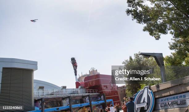 Buena Park, CA Crowds enjoy re-opening day atf Knott's Berry Farm to the full public and celebrate the 100th anniversary of the park after the easing...