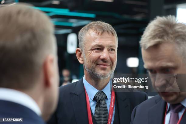Andrey Melnichenko, billionaire and owner of EuroChem Group AG, between panel sessions on day two of the St. Petersburg International Economic Forum...