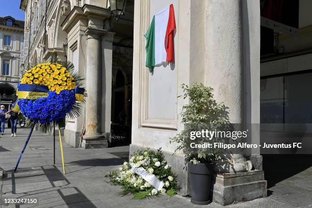 Juventus Remember Victims Of the 2017 Turin Stampede on June 03, 2021 in Turin, Italy. Erika Pioletti and Marisa Amato died in Turin following a...