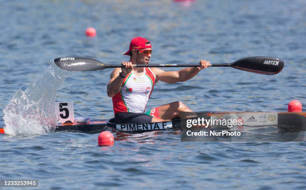 Fernando Pimenta compete during ECA Canoe Sprint European Championships in Poznan, Poland on June 3, 2021.